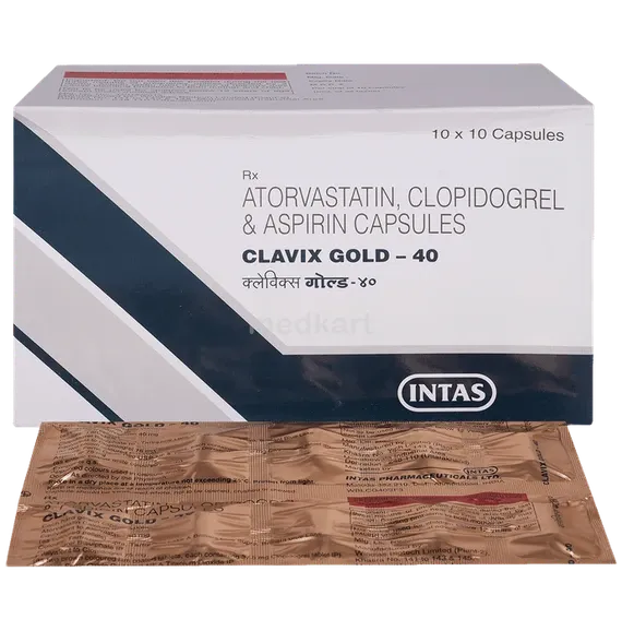 clavix gold 40mg capsule 10's